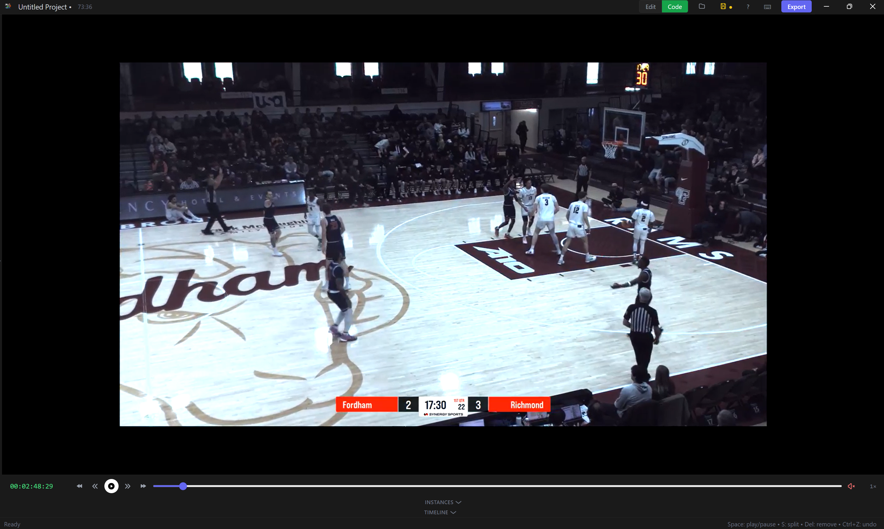 Export clips modal