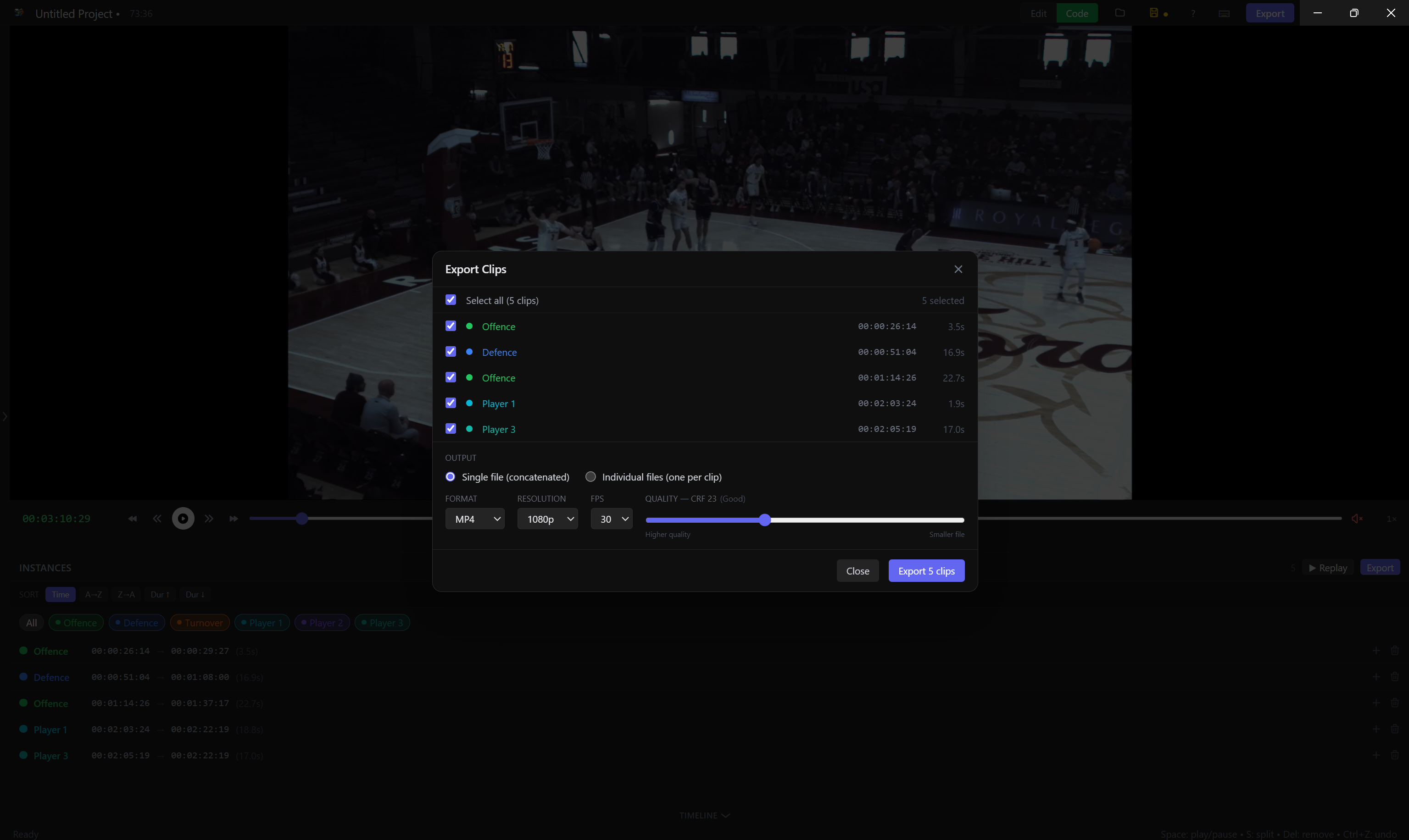 Full screen preview